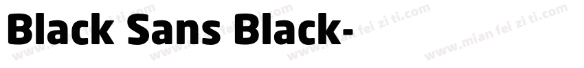 Black Sans Black字体转换